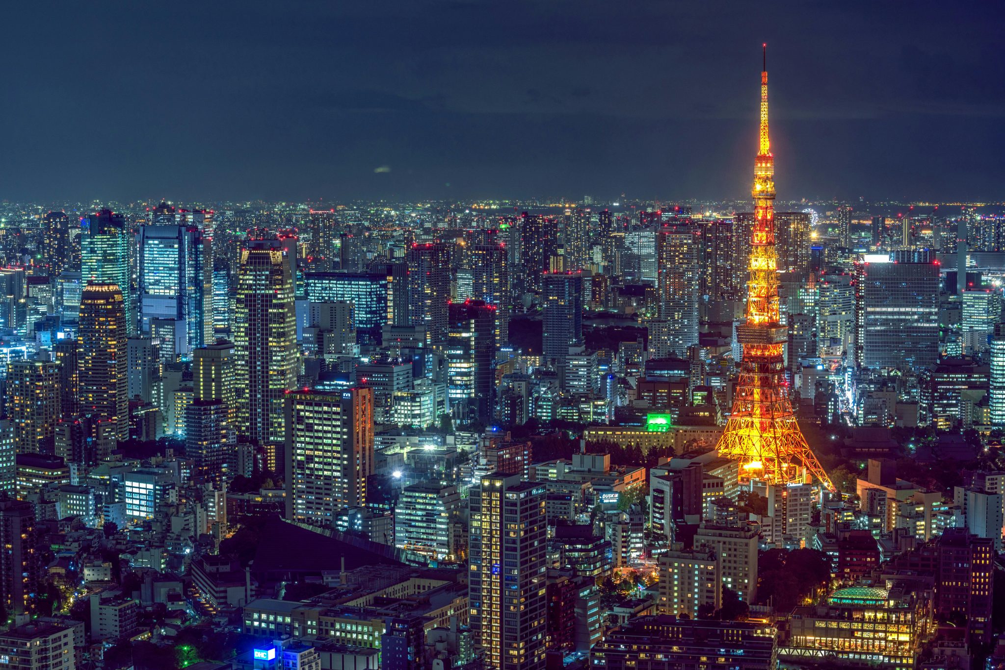 Skyline view of Tokyo Japan